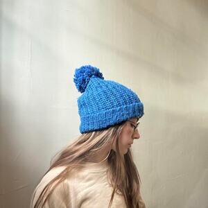 Abercrombie & Fitch Blue Beanie Wool Blend Winter Fall Accessory